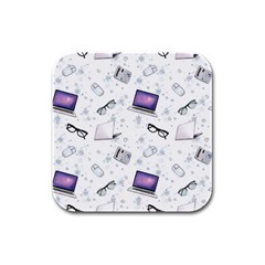 Computer Work Rubber Square Coaster (4 Pack) by SychEva