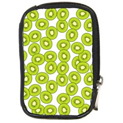 Kiwi Pattern Compact Camera Leather Case by Valentinaart