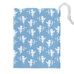 Cupid Pattern Drawstring Pouch (5xl) by Valentinaart