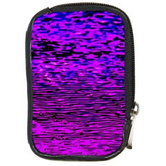 Magenta Waves Flow Series 2 Compact Camera Leather Case by DimitriosArt