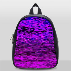 Magenta Waves Flow Series 2 School Bag (small) by DimitriosArt