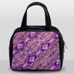 Liquid Art Pouring Abstract Seamless Pattern Tiger Eyes Classic Handbag (two Sides) by artico