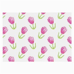 Tulips Watercolor Pattern Large Glasses Cloth (2 Sides) by Littlebird