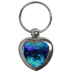 Blue Galaxy Key Chain (heart) by Dazzleway