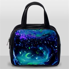 Blue Galaxy Classic Handbag (one Side) by Dazzleway