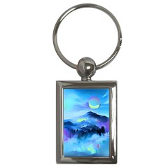 Moon Mountains Key Chain (rectangle) by Dazzleway