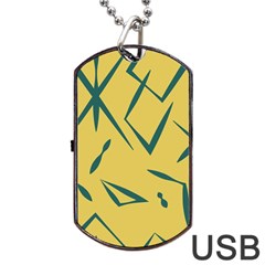 Abstract Pattern Geometric Backgrounds   Dog Tag Usb Flash (two Sides) by Eskimos