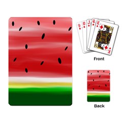 Painted Watermelon Pattern, Fruit Themed Apparel Playing Cards Single Design (rectangle) by Casemiro