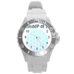 Flower Of Life  Round Plastic Sport Watch (l) by tony4urban