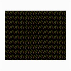 Fern Pattern 2 Black Small Glasses Cloth (2 Sides) by violetheavensky