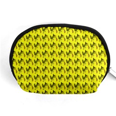 Fern Pattern 2 Yellow Accessory Pouch (medium) by violetheavensky