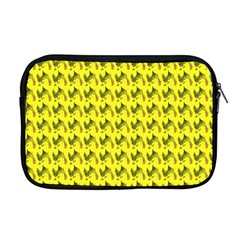 Fern Pattern 2 Yellow Apple Macbook Pro 17  Zipper Case by violetheavensky