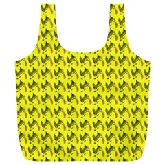 Fern Pattern 2 Yellow Full Print Recycle Bag (xxl) by violetheavensky