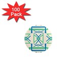 Abstract pattern geometric backgrounds   1  Mini Magnets (100 pack)  Front