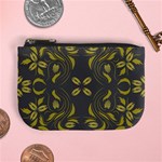 Folk flowers print Floral pattern Ethnic art Mini Coin Purse Front