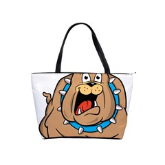 Bulldog-cartoon-illustration-11650862 Classic Shoulder Handbag by jellybeansanddinosaurs