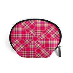 Pink Tartan-10 Accessory Pouch (small) by tartantotartanspink2