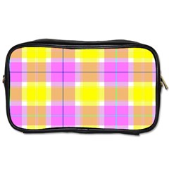 Pink Tartan-8 Toiletries Bag (two Sides) by tartantotartanspink2