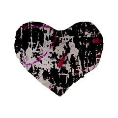 Chaos At The Wall Standard 16  Premium Heart Shape Cushions by DimitriosArt