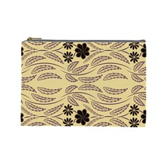 Folk Flowers Print Floral Pattern Ethnic Art Cosmetic Bag (large) by Eskimos