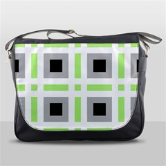 Agender Flag Plaid Messenger Bag by WetdryvacsLair