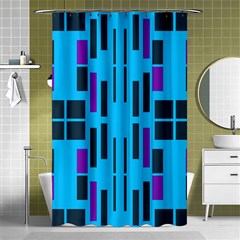 Abstract Pattern Geometric Backgrounds Shower Curtain 48  X 72  (small)  by Eskimos