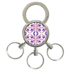 Abstract Pattern Geometric Backgrounds  3-ring Key Chain by Eskimos