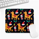 Funny Christmas Pattern Background Large Mousepads Front