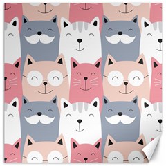 Cute Seamless Pattern With Cats Canvas 20  X 20  by Jancukart