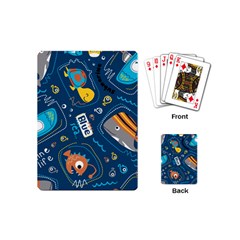 Seamless-pattern-vector-submarine-with-sea-animals-cartoon Playing Cards Single Design (mini) by Jancukart