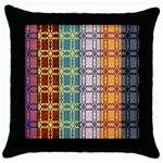 Grungy Vintage Patterns Throw Pillow Case (Black) Front