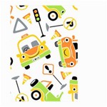 Seamless-pattern-vector-illustration-vehicles-cartoon Large Garden Flag (Two Sides) Back