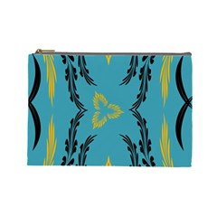 Folk Flowers Print Floral Pattern Ethnic Art Cosmetic Bag (large) by Eskimos