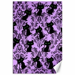 Purple Cats Canvas 12  X 18  by NerdySparkleGoth