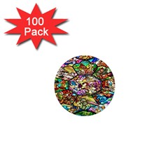 Character Disney Stained 1  Mini Magnets (100 Pack)  by artworkshop