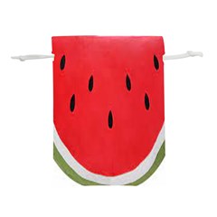 Watermelon Pillow Fluffy Lightweight Drawstring Pouch (l) by artworkshop