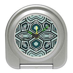 Abstract Pattern Geometric Backgrounds Travel Alarm Clock by Eskimos