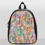 Floral Flowers School Bag (Small) Front