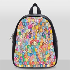 Floral Flowers School Bag (small) by artworkshop