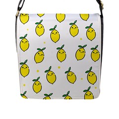 Pattern Lemon Texture Flap Closure Messenger Bag (l) by artworkshop