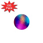 Triangles Polygon Color 1  Mini Magnets (100 pack)  Front