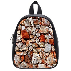 Stone Wall Wall Texture Drywall Stones Rocks School Bag (small) by artworkshop