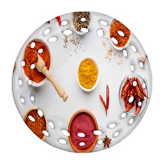 Masala Spices Food Ornament (round Filigree) by artworkshop