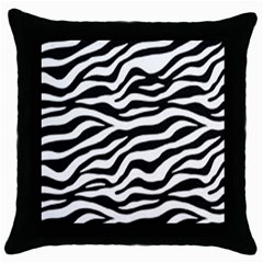 Tiger White-black 003 Jpg Throw Pillow Case (black) by nate14shop