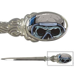 Skull-underwater-diving-skeleton-diving-head Letter Opener by Jancukart