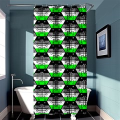 Hackers Town Void Mantis Hexagon Agender Agender Info Pride Flag Shower Curtain 36  X 72  (stall)  by WetdryvacsLair