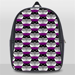 Hackers Town Void Mantis Hexagon Asexual Ace Pride Flag School Bag (large) by WetdryvacsLair