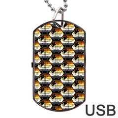 Hackers Town Void Mantis Hexagon Bear Pride Flag Dog Tag Usb Flash (one Side) by WetdryvacsLair