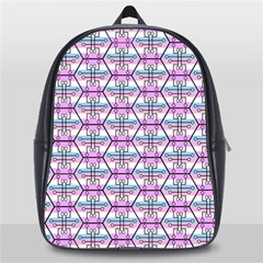 Hackers Town Void Mantis Hexagon Bigender Pride Flag School Bag (large) by WetdryvacsLair