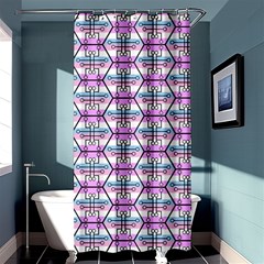 Hackers Town Void Mantis Hexagon Bigender Pride Flag Shower Curtain 36  X 72  (stall)  by WetdryvacsLair